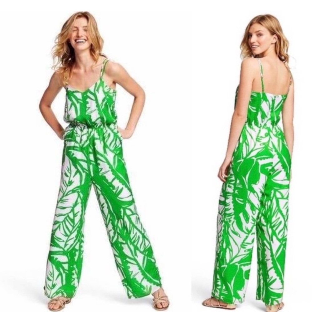 Lilly Pulitzer for Target boom boom jumpsuit wide leg lined pockets floral 1X